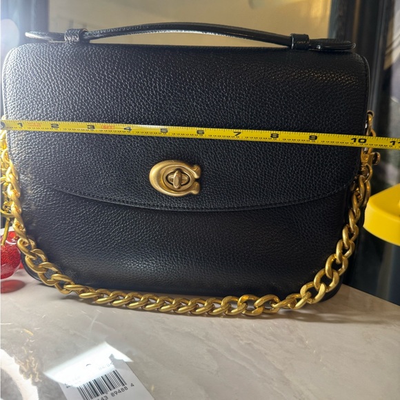 Coach Cassie Top Handle Black Pebbled Leather
Convertible Bag - Picture 15 of 16